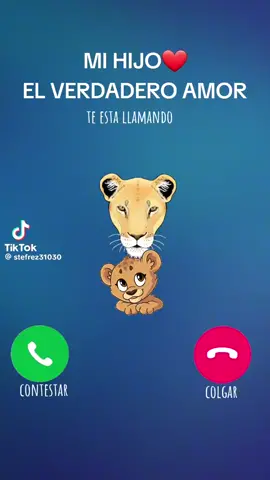 Si así tengo el tono 😁llamada de mi hijo ❤️