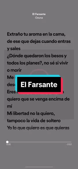El Farsante - Ozuna  #the_lyrics_zone #canciones #letrasdecanciones #lyrics #musica #regueton #song #music #parati #paratipage #fyp #fypシ #foryoupage #ozuna #elfarsante 