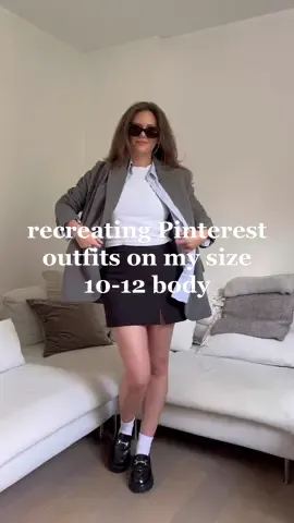 what are your thoughts on this one? Wishing I had the prada loafers 💔 also these are the BEST white tshirts 🫶🏻 recreating pinterest outfits on my size uk 10-12 body 💫 #midsizestyle #pinterestoutfit #size10style #size12 #size10 #midsize 