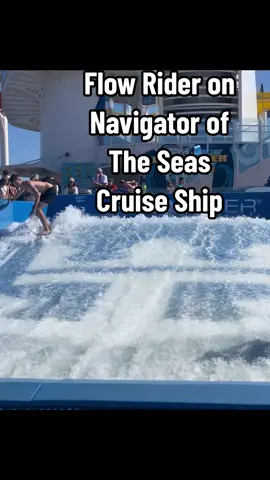 This was the coolest thing to have surfing ontop of a boat! We loved watching mu bro carve it up! #cruise #flowrider #surfing 