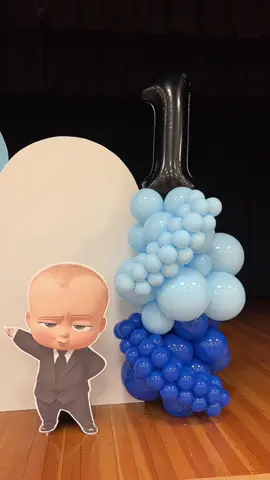 Designed by yours truly 🤌🏾 Boss Baby Party Theme 👶🏽🍼🕶️🍪  🕶️ Colors   Tuftex- Monet, Black, White  Sempertex- Fashion royal blue    #bossbabyparty #bossbabypartytheme #bossbaby2 #balloonbusiness #balloonartisttiktok #balloonartist #gilbertaz #santanvalleyaz #mesaaz #azbusiness #gilbertevents #azeventplanner  #scotsdalearizona #partyplanner #balloongarland #balloonbusinessowner 
