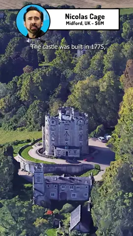 Nicolas Cage’s former castle in the UK worth $6M #nicolascage #actor #celebrity #mansion #realestate #midford #foryoupage #foryou #fyp #nationaltreasure #renfield #ghostrider 