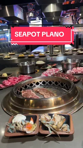 Seapot  - All You Can Eat Conveyor Belt Hot Pot & Korean BBQ!  Discover the Ultimate Customized Dining Experience in Plano! Culinary worlds are colliding & the results are absolutely delicious!  This innovative new concept makes for the most memorable, and fully customizable, meal! Plus, it’s All You Can Eat so you know you won’t leave hungry!  🍜 Step 1 - Select Your Soup Base 🥩 Step 2 - Select Your Meat 🌶️ Step 3 - Visit the Sauce Bar 🍲 Step 4 - Curate from the Conveyor Belt 🔥 Step 5 - Fire it Up offers a Lunch Special from M-F at $19.99 for adults. Dinner is served M-F, as well as all day Saturday, Sunday & Holidays, from $29.99 for adults.  📍1900 N Central Expy, Plano #dallas #dallasdiscovered #seapot #seapotdallas #ayce #koreanbbq #kbbq #hotpot #dallasfoodie #planotx 