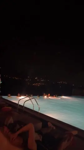 Swim under the stars, let your nights sparkle and energy soars. 🍻#CanopéeBroumana  #fypシ #poolparty #livelovebeirut #beiruting #
