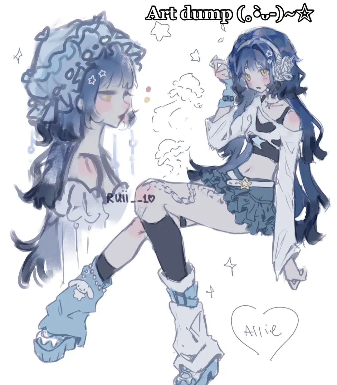 Some studies from last month and a wip i haven’t had time to draw sorry ㅠㅠ #art #fyp 