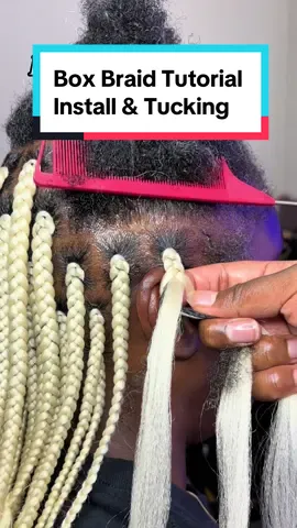 How I install box braids + tucking tips [Like & Save to try later] •If this is not your preferred method, you’re not wrong. We just do it differently •Even strands of braiding hair make tucking easy  •Using too much hair will make the “knot” on the braids too big so use just enough  •Tuck from the beginning or it gets harder as you go Useful? Follow for more 💕 ✨Drop questions in the comments and I’ll make a video maybe 😉 #braids #braidstutorial #boxbraids #boxbraidstutorial #boxbraidtutorial #hairtutorial #hairtutorials #hairtutorialsvideo #hairtip #hairtips #hairtiktok #braidtutorial #braidtok #braidinghair #naturalhaircare #protectivestyles #protectivehairstyles #tuckinghair #tuckingbraids #tuckingtips #foryoupage #foryou #fyp #viral #viralvideo #viraltiktok 