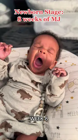guess who is 8 weeks old?! 🥹 time goes by way too fast! i feel like he looks exactly the same as the day he was born. #newborn #newbaby #babytok #babiesoftiktok #newbornbabies #newparents #newdad #newmom #fourthtrimester #postpartum #8weeksold 