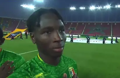 Mali National Anthem - player trying not to laugh  #fyp #Reactionmeme #mali #trynottolaugh #nationalanthem 