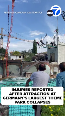 Guests and performers at Germany’s largest theme park were injured after an attraction collapsed. #Germany #themepark #collapse #news #abc7la