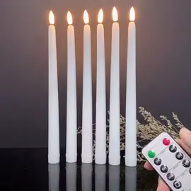 Link->https://s.click.aliexpress.com/e/_Ddt7s0T Enhance your Wedding & Home Decor with Battery-Operated LED Flameless Taper Candles. Enjoy Flickering Elegance in 6.5/11