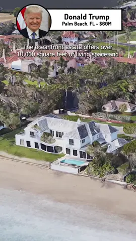 Donald Trump’s family beach house in Florida worth $60M #donaldtrump #politician #celebrity #realestate #mansion #palmbeach #foryoupage #foryou #fyp #businessman #potus 