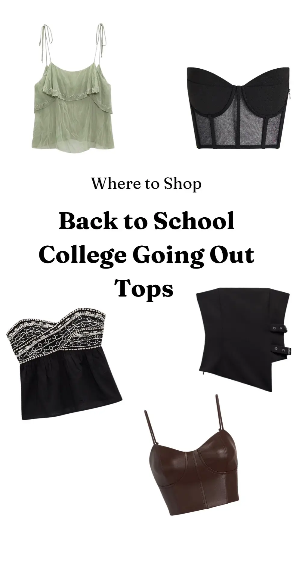 Look classy and chic when going out, at an affordable cost :) COMMENT UR FAVS!  #falloutfits #falloutfitinspo #outfitideas #collegelife #backtoschool #goingoutoutfit #partyoutfit #OOTD #outfitideas #fallfashion #fall2023 #pinterestaesthetic #styling #style #collegetops #goingouttops #tinytops #partyoutfits #baroutfits #college #collegelife 