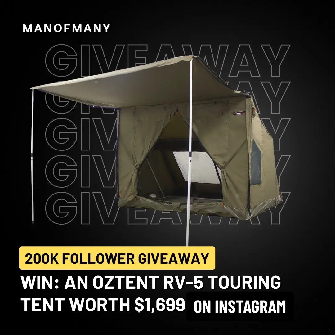 To celebrate hitting 200k followers on Instagram, we’re giving away a @Oztent RV-5 to one lucky follower. Head over to our Insta page to enter. 