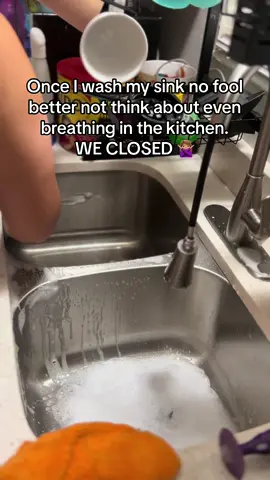 Dont play with your wife/mom once she washes that sink!! #CleanTok #cleaning #cleaninghumor #fyp #cleaningbusiness 
