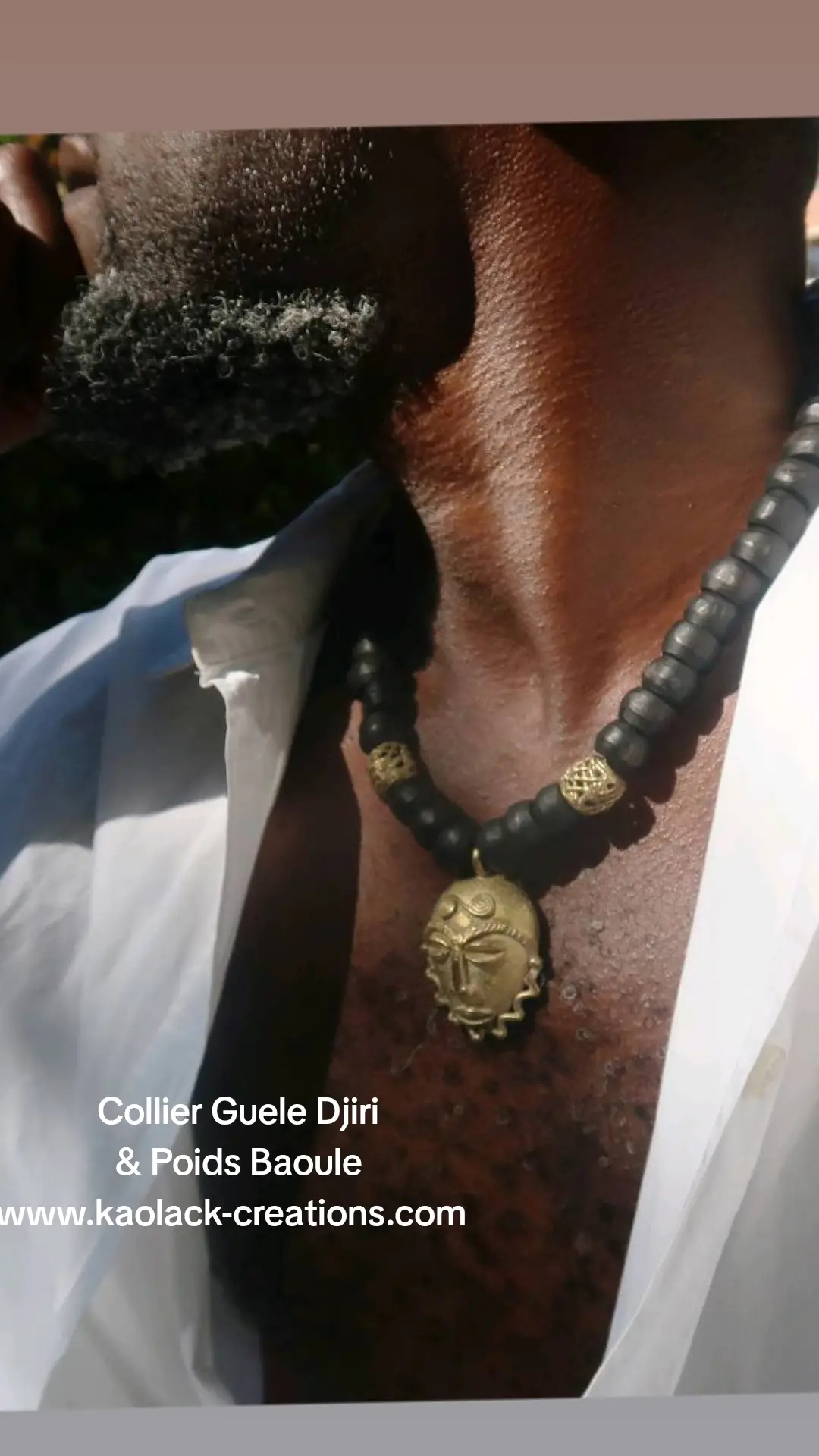 Un collier #Panafricain en perles de bois Guele Djiri du #Mali et #poidsakan de #cotedivoire🇨🇮 #ghana #pourtoi #foryourpage #collierafricain  #tiktok #westafrica 