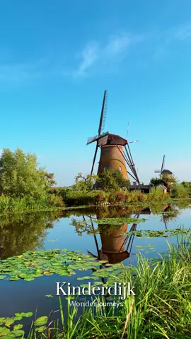 Kinderdijk - the original set of windmills shaping Land from the Waters. Kinderdijk is an Unesco World Heritage site. These windmills are the original set, pumping water away to create Land. A truly marvellous place to visit. #Kinderdijk #Windmill #Holland #TheNetherlands #unesco #unescoworldheritage #roamtheplanet #travel #wanderlust #visitthenetherlands #tourism #vibe #traveltiktok