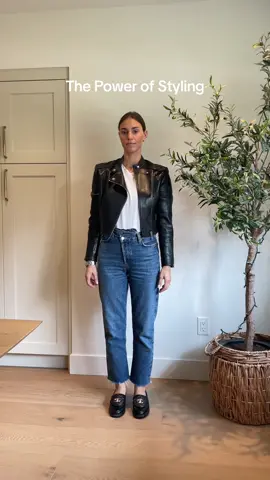 The power of proportionate dressing and styling your clothes vs just wearing them makes a WORLD of difference.  Simple outfit tweaks and adding accessories, even pulling your hair back makes for a more interesting, yet still effortless chic outfit.  Struggling with how to style your clothes? Then let me help. I am a personal stylist here to make getting dressed, better.  #thepowerofstyling #stylehacksforwomen #mid20sfashion  #mid30sstyle #personalstylist #minimalchicstyle #effortlesschic 