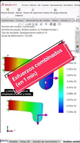 Respuesta a @oswiestrada  #mecanica #AprendeEnTikTok #esfuerzo #solidworks #simulacion #diseño #deformacion 