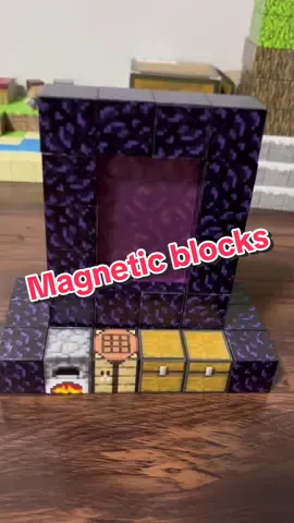 New arrival- the portal to new world #magneticbuildingblocks #minecraftbuilding #minecraftideas #minecrafttutorial #magnetictoy #toys #fyp #Minecraft 