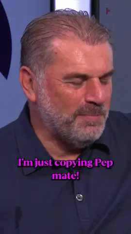 “I’m just copying Pep mate!” Brilliant response from Ange Postecoglou 😂 #Spurs #PL #PremierLeague #ange #tntsports 