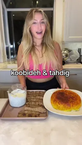 my favorite meal EVER 🥹for my first attempt at this I kinda ate?? #cookingtiktok #tahdig #koobideh #tahdigtiktok #makeupartist #persianfood 