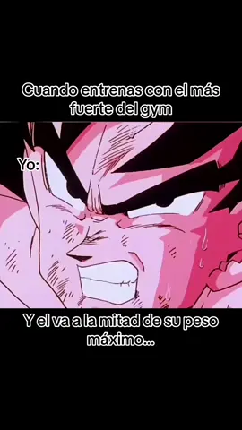 Y ese molento es cuando nos superamos a nosotroa mismos o caemos desmayados 😝 #CuandoLlegaLaMotivacionforzada #Goku #Kakaroto #Kaioken #ConTodoEn el gym 