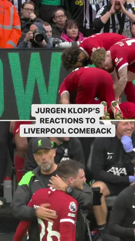 Jurgen Klopp's reaction to another memorable Liverpool comeback! #PremierLeague #jurgenklopp #liverpoolfc #darwinnuñez 