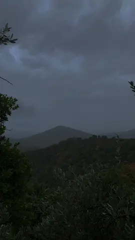 rain over the mountains