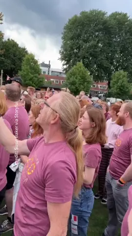 Why do I keep thinking I see Ed Sheeran?👀 Redheads gather in Netherlands for festival celebrating their hair colour. #redheads #netherlands #haircolour