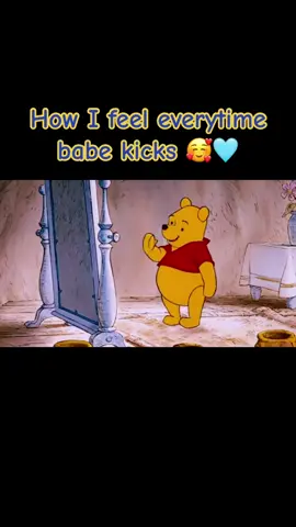 My Favorite thing to feel 🩵🧿🥰#poohbear #27weeks #itsaboy 