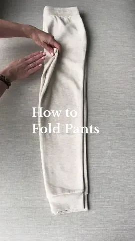 How to fold track pants so they dont come undone, useful for travel. #folding #organized #hack 