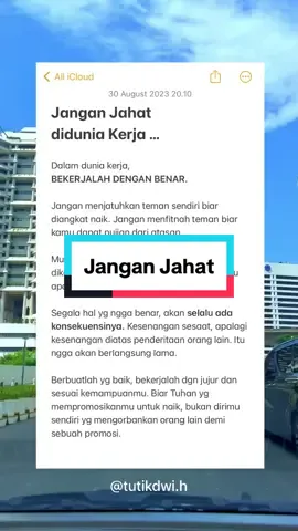 Jangan jahat ya, jangan 🥹 cr nurz19 #fyp #MentalHealth #motivasikehidupan #storykehidupan #tiktoktainment #worklife #careeradvice #careertiktok 