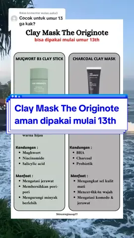 Membalas @wulan.aulia3 Clay mask the originote aman dipakai mulai dari umur 13thn yaa bestiee🥰🤗 #theoriginote #theoriginotemask #claymasktheoriginote #glowskin 