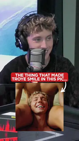 @Troye Sivan spilled on what the model on his new album cover did to get THAT SMILE out of him 😍🙊 #troyesivan #rush #somethingtogiveeachother