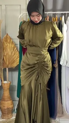 #dresssatin #dressserut #gamiskondangan #dresskondangan 