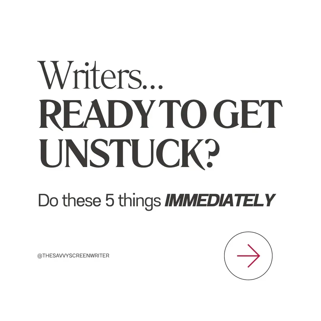 Feeling stuck & discouraged? Do this: 1. Reconnect with the fire that ignited your journey 2. Embrace Your Imperfections  3. Plot Your Way to Success 4. Start with WHATEVER you have WHEREVER you are 5. Connect with people who encourage your best & level up  How do you keep your creativity on track? Share some wisdom in comments! 👇🏾 ⠀ ⠀ ⠀ #feelingstuck #keepgoing  #movieproduction #moviemaking #writingtips #writingadvice #flipthescript #wgastrike #screenwriter #screenwriters #screenwriting #screenplay #writersofinstagram #educationalvideos #chicago #shortfilm #writerscommunity #filmmaking #writerscommunity #screenwriter #writer #writers  #writingcoach #screenwriting #screenwriter #writing #writingcommunity #screenplay #chicago #filmmakers #chicagowrites 