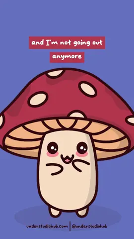 When you promise to go out but your energy decided to ghost you 🙈 #procastinating #energy #tired #introvert #mushroom #animation #fyp #foryou #cartoonanimation #viral #animationmeme #digitalart