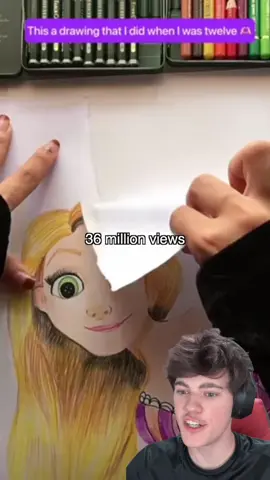 This art video has 36 MILLION views on YouTube🤯    Check out the original video: https://www.youtube.com/shorts/CxRLqDJ9jYg                                                                                                                       #art #painting #drawing #reaction #react #reactionvideo #artist #artistreacts #foryoupage