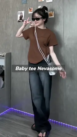 baby tee nevasome #fyp #haul #review #trending #tiktok #fypシ #viral #outfit #tiktok #fypage #trend 