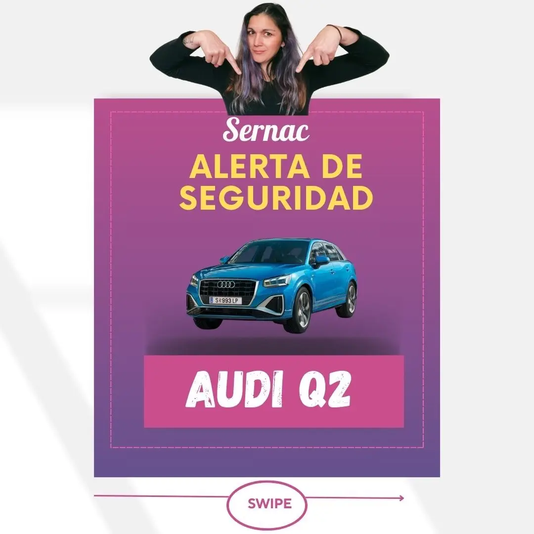 #Audi a través de #Sernac emite un recall por su SUV compacto #Q2. Se trata de las unidades vendidos en Chile entre los años 2020 y 2023.  Así que si tienes el modelo, revisa la info, o si conoces a alguien que lo tenga, compártela! #AutoMujer #AudiQ2 #AlertaDeSeguridad #Recall #Seguridad #Autos #Cars #CosasDeAutos