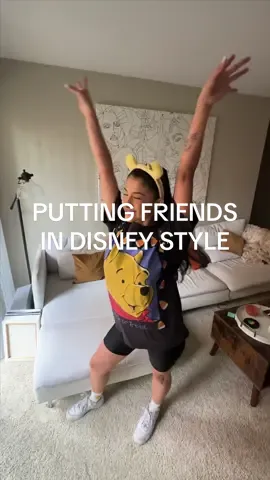 should this be a new series? 😂 putting my friends in disney style looks for the park ✨ @MIA MOR is looking READY! 🍯 #disneydays #disneyparkstiktok #blakespopnook #shopdisney #disneystyle 