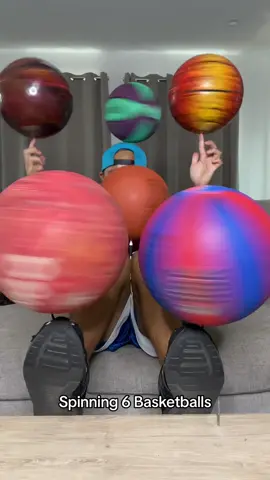 How many basketballs should I try to spin next? 