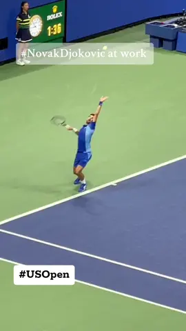 @djokernole at work! Celebrating #laborday @usopen #USOpen #tennis🎾 #novakdjokovic #djokovic @US Open @Novak Djokovic 