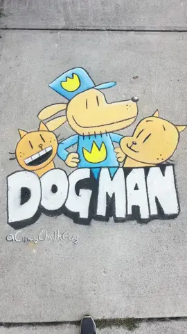 Is it a bird? Is it a plane? Is it another #davpilkey themed drawing because you all blew me away with the response to my #captainunderpants George and Harold #chalkart ? That’s right… #dogman is GO! 