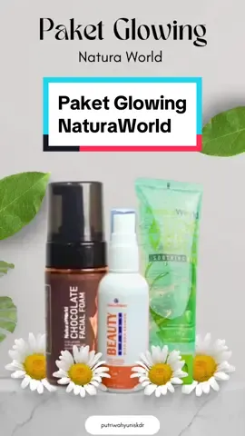 PAKET GLOWING NATURAWORLD 1. Natura Chocolate Facial Foam 2. Natura Beauty Spray 3. Natura Aloe Vera Hanya 370K kamu udah dapatkan skincare herbal, BPOM dan Halal MUI 😍 #CapCut #naturaworld #naturaworldindonesia #naturaworldindonesia🇲🇨 #putriwahyuninaturaworld #naturabeautyspray #naturabeautyspraydnasalmon #dnasalmon #naturachocolatefacialfoam #naturaaloevera #naturaaloeverasoothinggel 