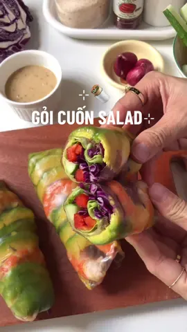 🌯Salad Spring rolls 🦐🥑 ` Lần đầu thử món salad ăn theo kiểu cuốn như thế này, trong ngon hơn phết ‘ - Nguyên liệu: • Bánh tráng rau củ🫓 • Xà lách búp mỡ🥬 • Bơ🥑 • Ớt chuông🫑 • Dưa leo 🥒 • Tôm🦐 - Sốt • sốt mè rang Newbie   #healthylifestyle #healthy #healthyfood #healthyrecipes #food #foodstagram #foodporn #homecooking #cooking #eatclean #eathealthy #fresh #cleaneating #happiness #healthymeals #mealplan #Recipe #recipeideas #menu #whatieatinaday #whatieattoloseweight  #rolling #springrolls #salad #goicuon #ăncungtiktok 