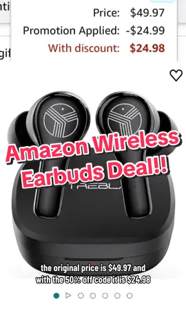 New Amazon Deal for @Treblabbrand wireless earbuds! Did I mention they are also noice isolation?! Use code 50NOWWX8 to get yours for 50% off! Link in B I O! #wirelessearbuds #wirelessearphones #amazonearbuds #amazondeals #amazonsale #amazondiscounts #amazonfavorites #amazonelectronics #amazonmusthave #amazonfinds #amazonshopping  
