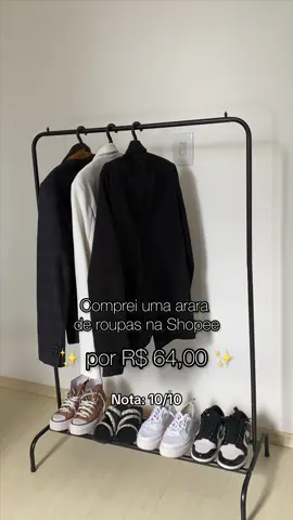 Comprei uma arara de roupas barateza na Shopee! ✨✨🤑 #fy #foryou #shopee #compras #comprasonline #shopwithme ##comprinhas #comprinhasshopee #comprinhasonline #barato #shopee_id #shopeecheck #araraderoupas #roupas #roupa 