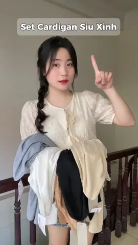Sắm đồ thu thui mấy bà ưi #setcardigan #thudong 