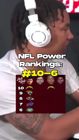 NFL Power Rankings 10-6
